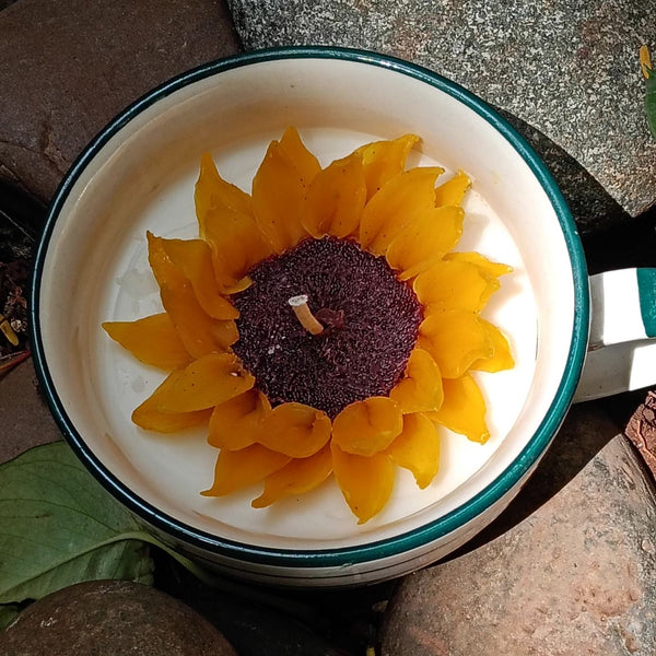 Sunflower Botanical Wax Bloom ~ Whispering Foliage Collection