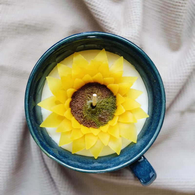 Sunflower Botanical Wax Bloom ~ Whispering Foliage Collection